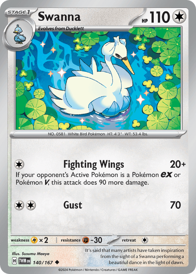 Carta Swanna 140/167 do set Twilight Masquerade — Pokémon TCG | Bynx