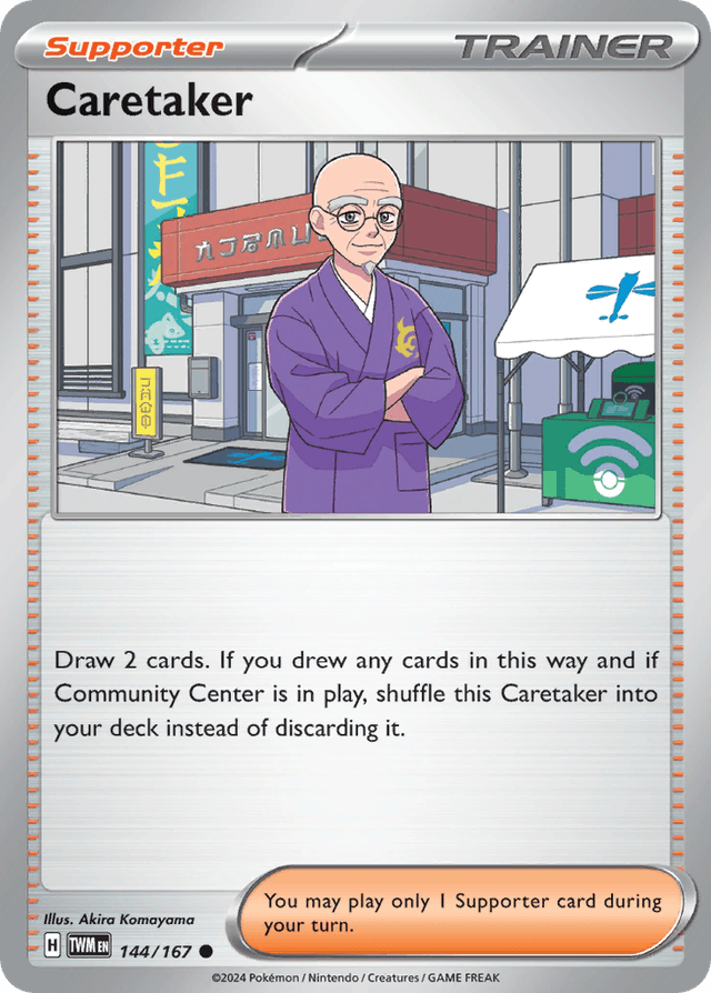 Carta Caretaker 144/167 do set Twilight Masquerade — Pokémon TCG | Bynx