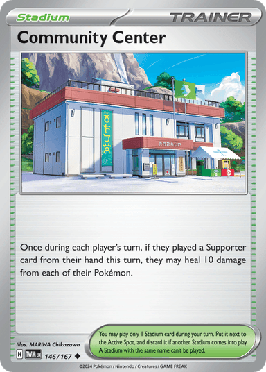 Carta Community Center 146/167 do set Twilight Masquerade — Pokémon TCG | Bynx