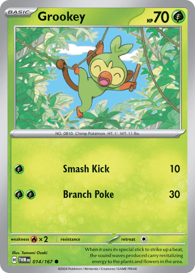 Carta Grookey 14/167 do set Twilight Masquerade — Pokémon TCG | Bynx