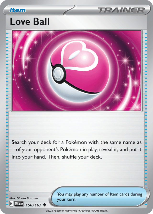 Carta Love Ball 156/167 do set Twilight Masquerade — Pokémon TCG | Bynx