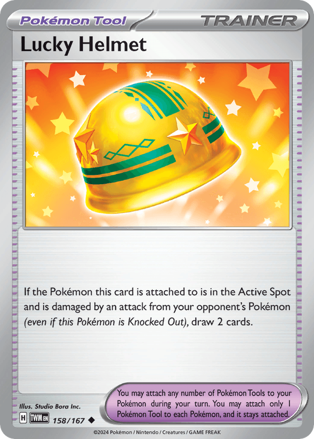 Carta Lucky Helmet 158/167 do set Twilight Masquerade — Pokémon TCG | Bynx