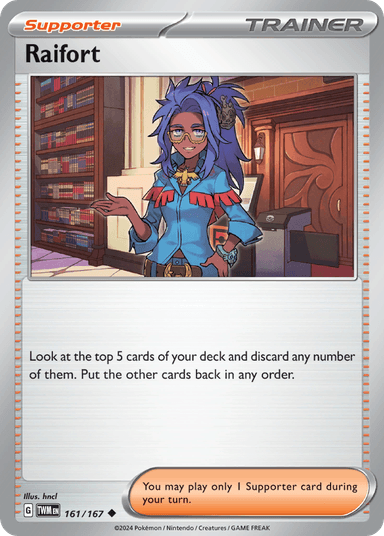 Carta Raifort 161/167 do set Twilight Masquerade — Pokémon TCG | Bynx