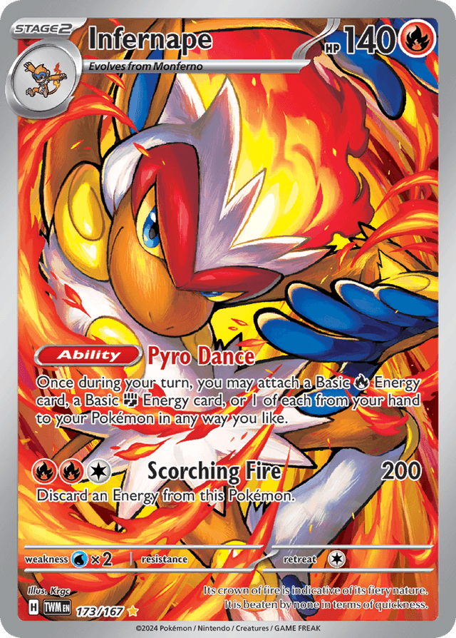 Carta Infernape 173/167 do set Twilight Masquerade — Pokémon TCG | Bynx
