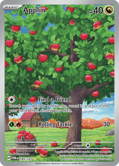 Carta Applin 185/167 do set Twilight Masquerade — Pokémon TCG | Bynx