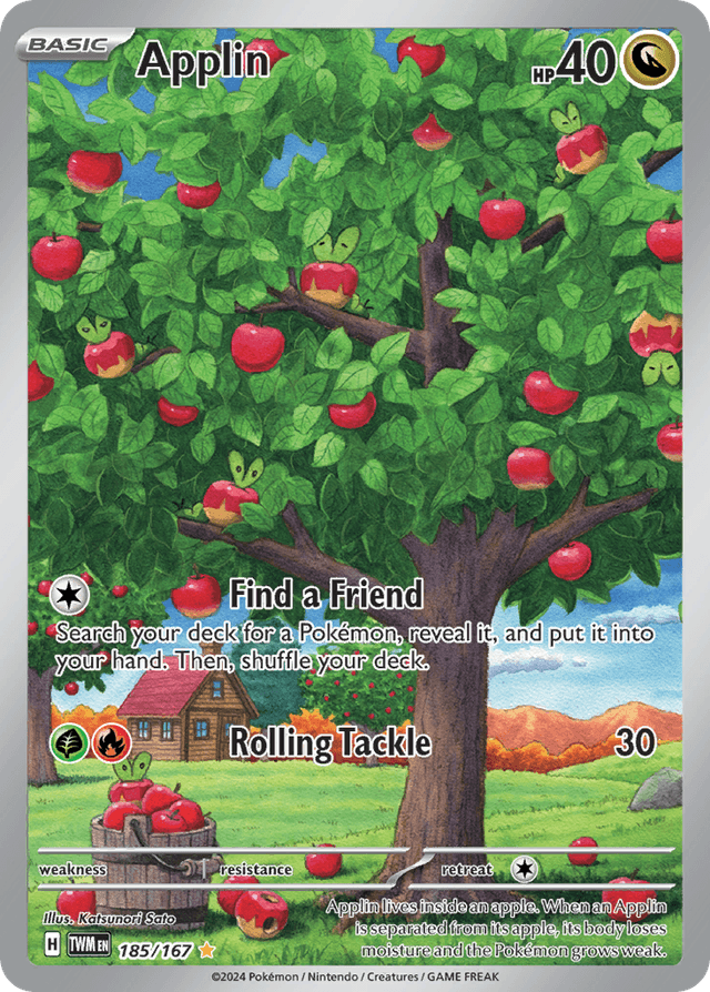 Carta Applin 185/167 do set Twilight Masquerade — Pokémon TCG | Bynx