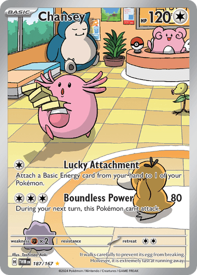 Carta Chansey 187/167 do set Twilight Masquerade — Pokémon TCG | Bynx