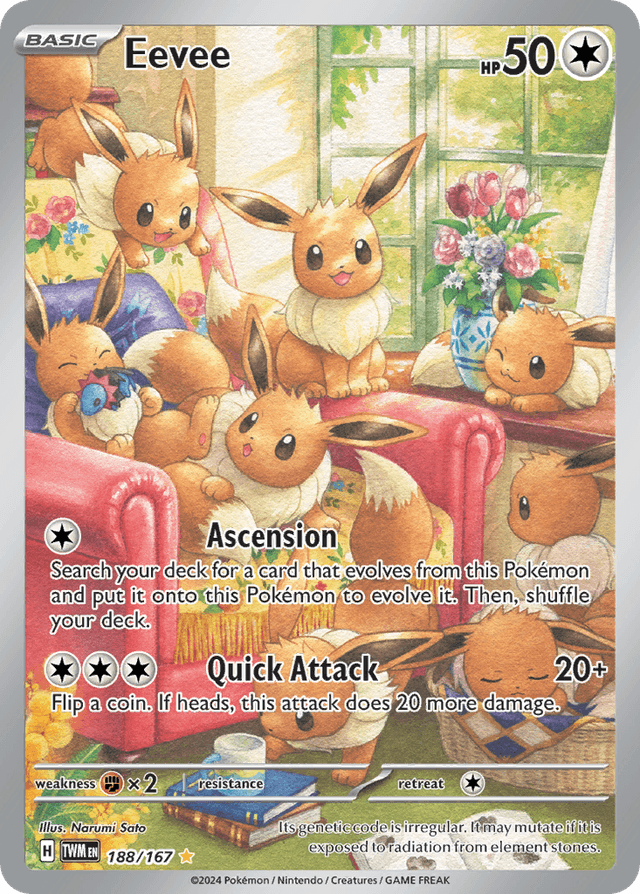 Carta Eevee 188/167 do set Twilight Masquerade — Pokémon TCG | Bynx