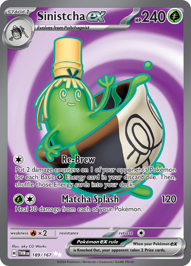 Carta Sinistcha ex 189/167 do set Twilight Masquerade — Pokémon TCG | Bynx