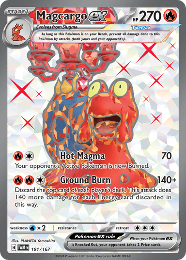 Carta Magcargo ex 191/167 do set Twilight Masquerade — Pokémon TCG | Bynx