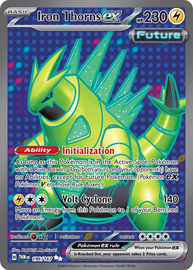 Carta Iron Thorns ex 196/167 do set Twilight Masquerade — Pokémon TCG | Bynx