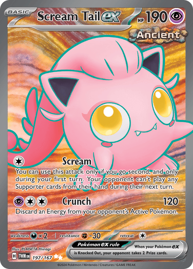 Carta Scream Tail ex 197/167 do set Twilight Masquerade — Pokémon TCG | Bynx