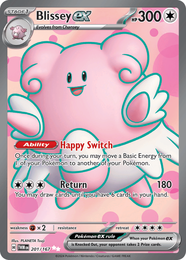 Carta Blissey ex 201/167 do set Twilight Masquerade — Pokémon TCG | Bynx