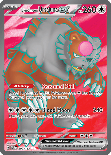 Carta Bloodmoon Ursaluna ex 202/167 do set Twilight Masquerade — Pokémon TCG | Bynx