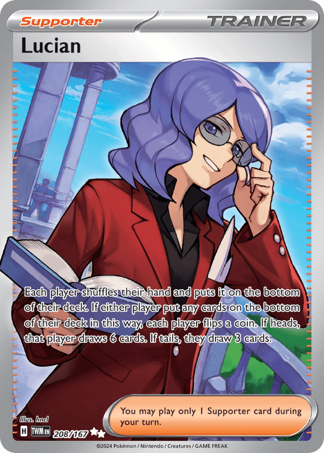 Carta Lucian 208/167 do set Twilight Masquerade — Pokémon TCG | Bynx