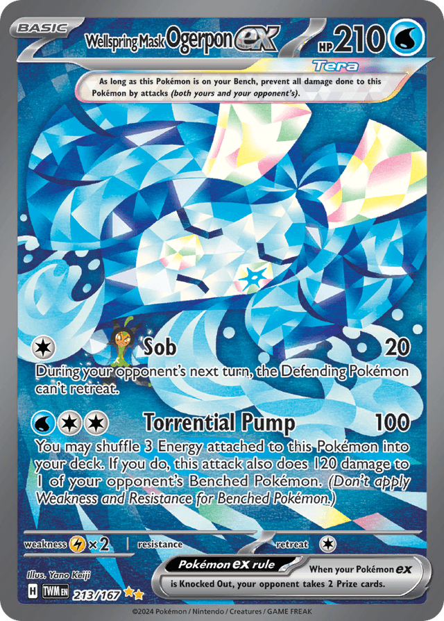 Carta Wellspring Mask Ogerpon ex 213/167 do set Twilight Masquerade — Pokémon TCG | Bynx