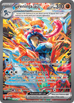 Greninja ex 214/167 — Mascarada do Crepúsculo