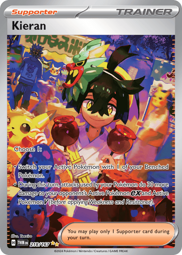 Carta Kieran 218/167 do set Twilight Masquerade — Pokémon TCG | Bynx