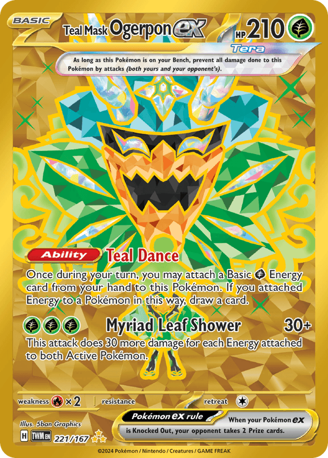 Carta Teal Mask Ogerpon ex 221/167 do set Twilight Masquerade — Pokémon TCG | Bynx
