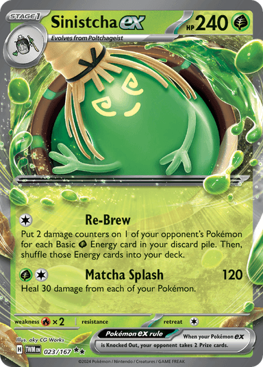 Carta Sinistcha ex 23/167 do set Twilight Masquerade — Pokémon TCG | Bynx