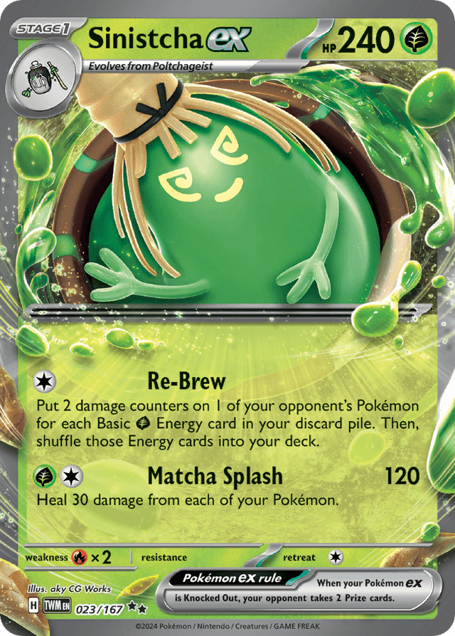 Carta Sinistcha ex 23/167 do set Twilight Masquerade — Pokémon TCG | Bynx