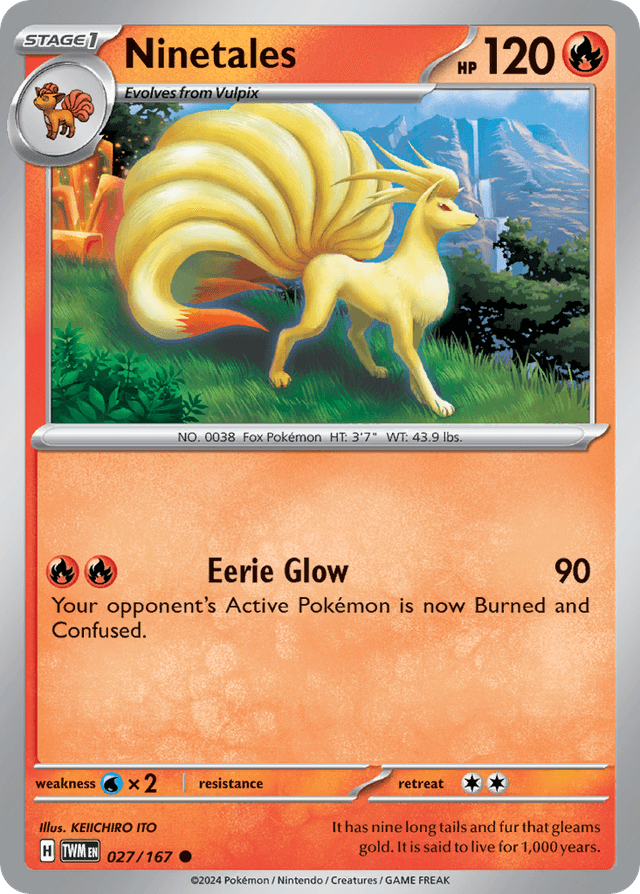 Carta Ninetales 27/167 do set Twilight Masquerade — Pokémon TCG | Bynx