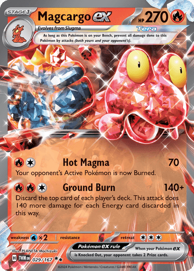 Carta Magcargo ex 29/167 do set Twilight Masquerade — Pokémon TCG | Bynx