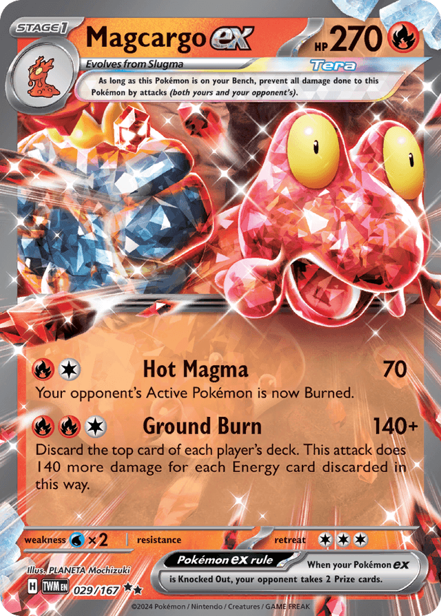 Carta Magcargo ex 29/167 do set Twilight Masquerade — Pokémon TCG | Bynx