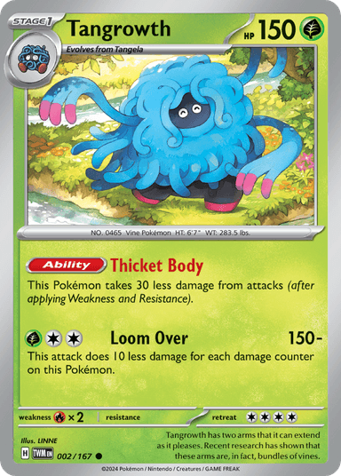 Carta Tangrowth 2/167 do set Twilight Masquerade — Pokémon TCG | Bynx