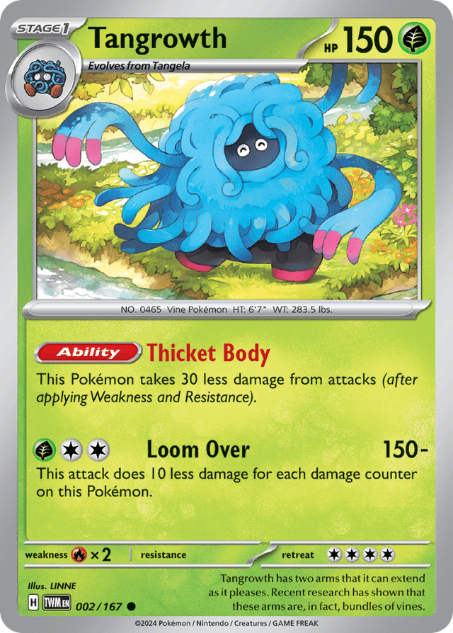 Carta Tangrowth 2/167 do set Twilight Masquerade — Pokémon TCG | Bynx