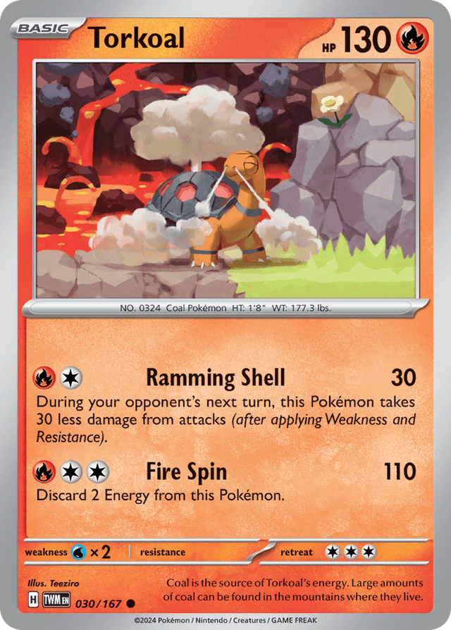 Carta Torkoal 30/167 do set Twilight Masquerade — Pokémon TCG | Bynx