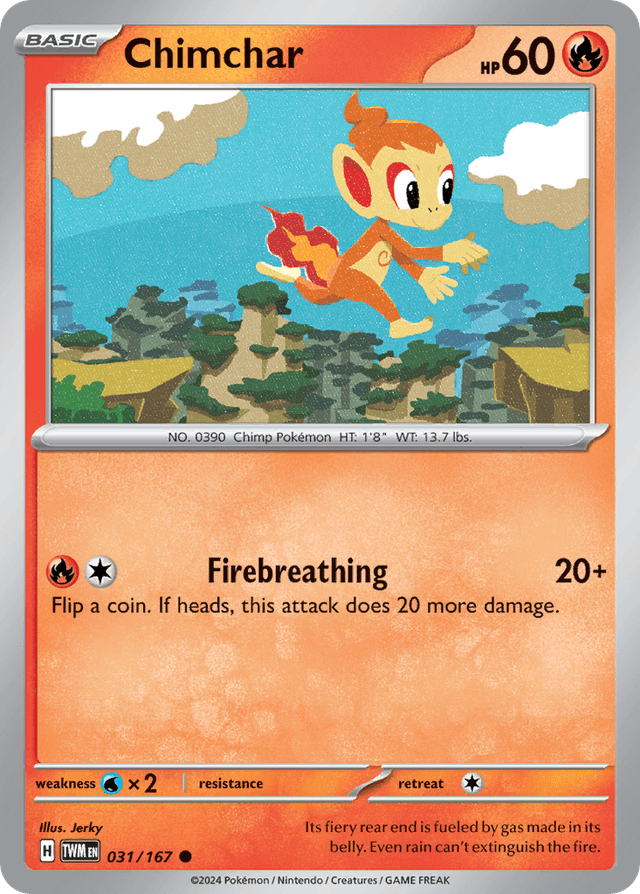 Carta Chimchar 31/167 do set Twilight Masquerade — Pokémon TCG | Bynx