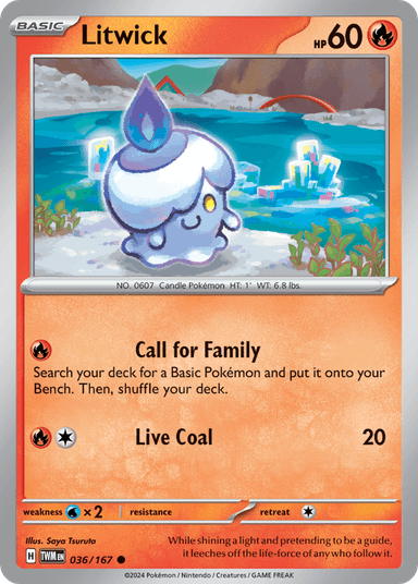 Carta Litwick 36/167 do set Twilight Masquerade — Pokémon TCG | Bynx