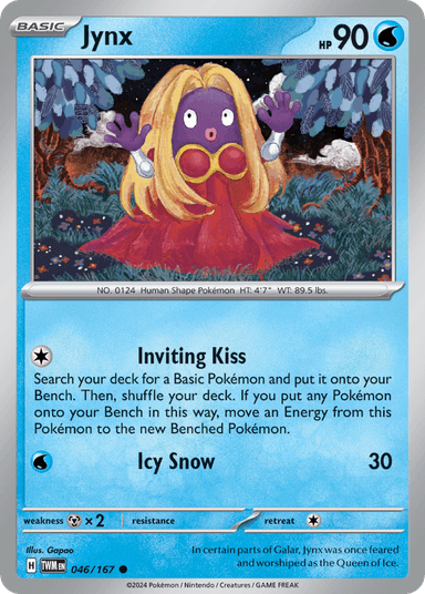 Carta Jynx 46/167 do set Twilight Masquerade — Pokémon TCG | Bynx