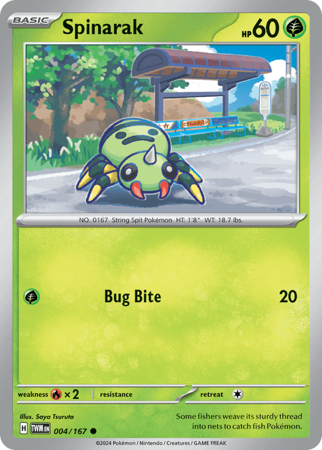 Carta Spinarak 4/167 do set Twilight Masquerade — Pokémon TCG | Bynx