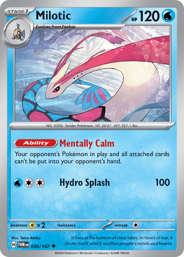 Carta Milotic 50/167 do set Twilight Masquerade — Pokémon TCG | Bynx