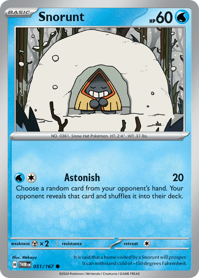 Carta Snorunt 51/167 do set Twilight Masquerade — Pokémon TCG | Bynx