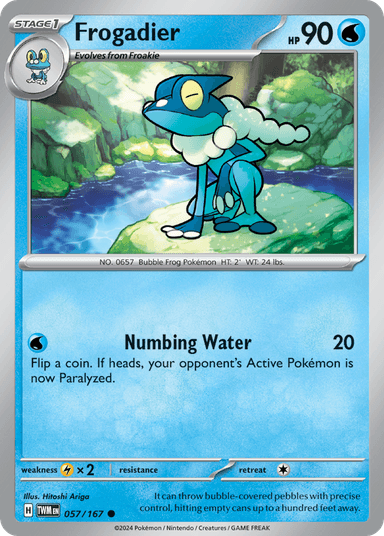 Carta Frogadier 57/167 do set Twilight Masquerade — Pokémon TCG | Bynx