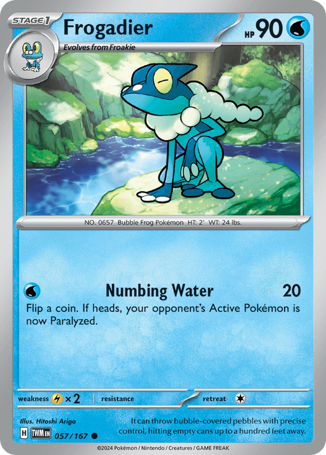Carta Frogadier 57/167 do set Twilight Masquerade — Pokémon TCG | Bynx