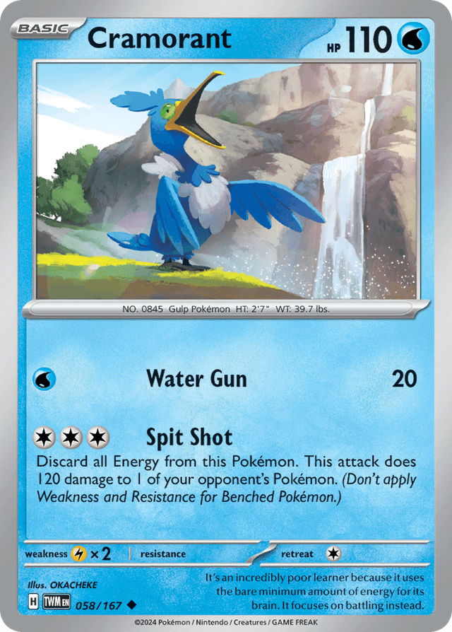 Carta Cramorant 58/167 do set Twilight Masquerade — Pokémon TCG | Bynx
