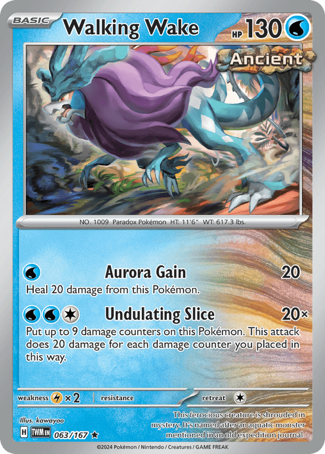 Carta Walking Wake 63/167 do set Twilight Masquerade — Pokémon TCG | Bynx