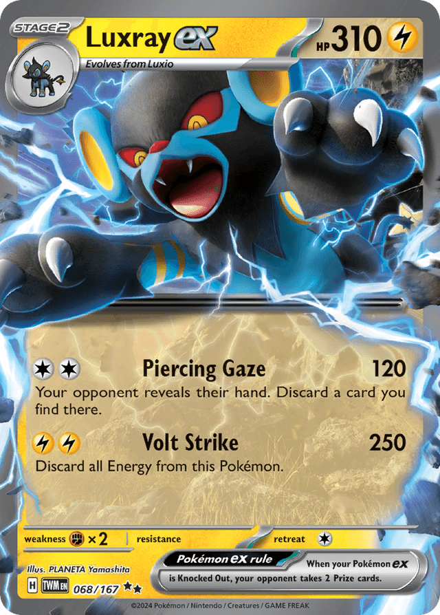 Carta Luxray ex 68/167 do set Twilight Masquerade — Pokémon TCG | Bynx