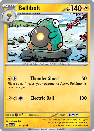 Carta Bellibolt 74/167 do set Twilight Masquerade — Pokémon TCG | Bynx