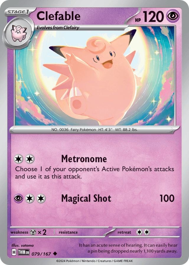 Carta Clefable 79/167 do set Twilight Masquerade — Pokémon TCG | Bynx