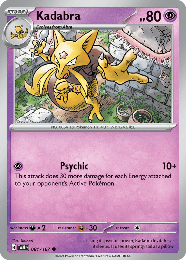 Carta Kadabra 81/167 do set Twilight Masquerade — Pokémon TCG | Bynx