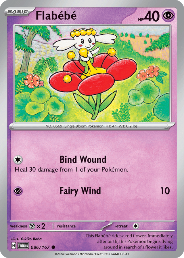 Carta Flabébé 86/167 do set Twilight Masquerade — Pokémon TCG | Bynx