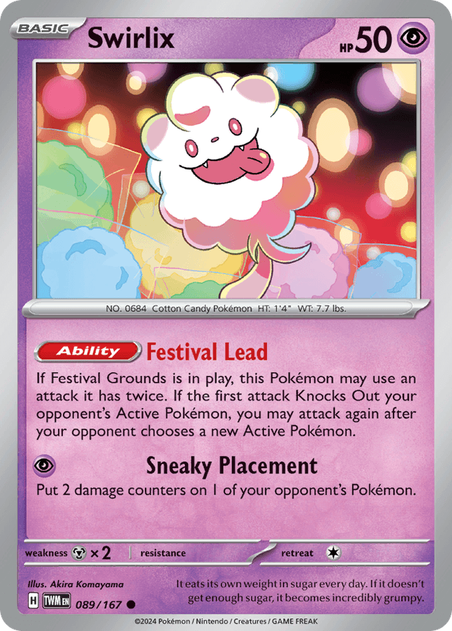 Carta Swirlix 89/167 do set Twilight Masquerade — Pokémon TCG | Bynx