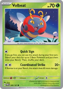 Carta Volbeat 9 do set Twilight Masquerade — Pokémon TCG | Bynx