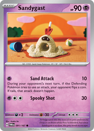 Carta Sandygast 91/167 do set Twilight Masquerade — Pokémon TCG | Bynx