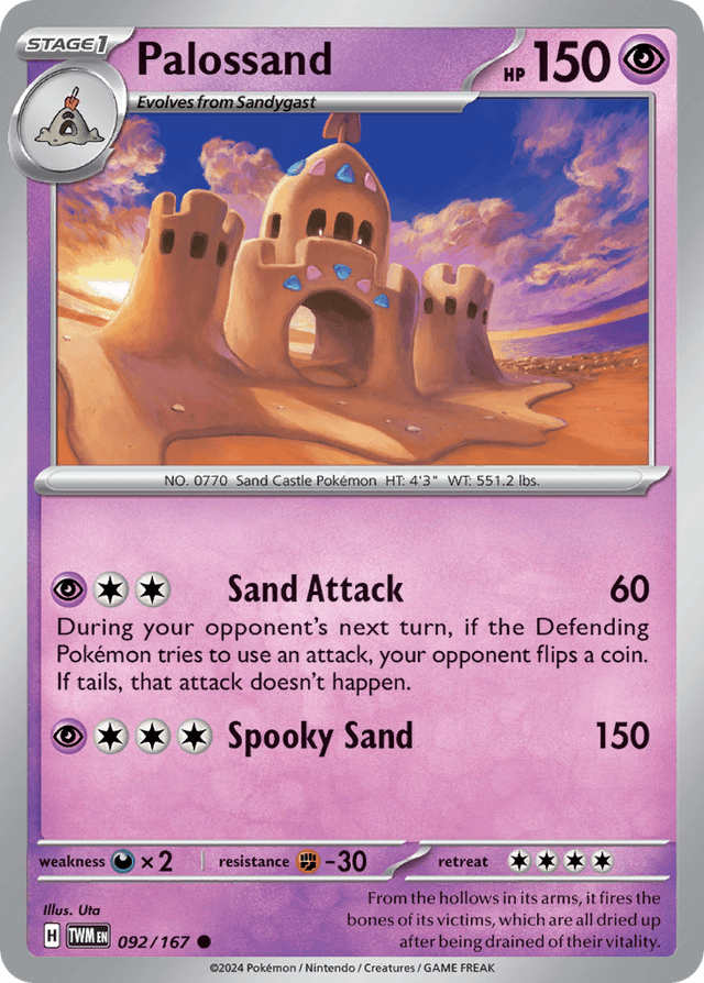 Carta Palossand 92/167 do set Twilight Masquerade — Pokémon TCG | Bynx